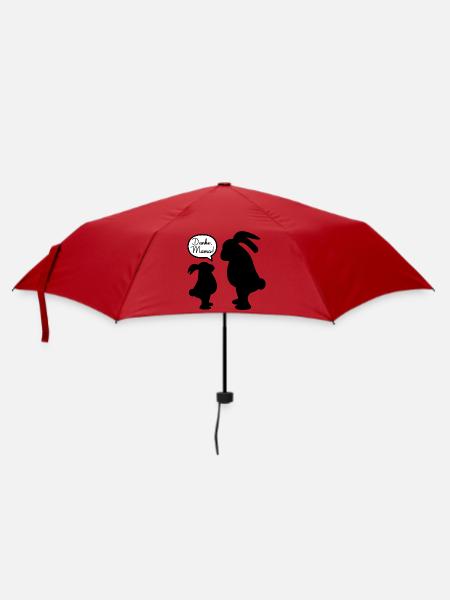 Danke Mama Kind Hasen - Regenschirm (klein) - Rot