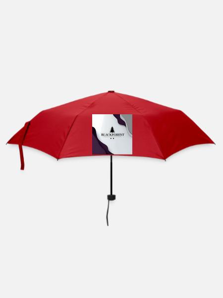 Blackforest Baum Logo Kontrast - Regenschirm (klein) - Rot