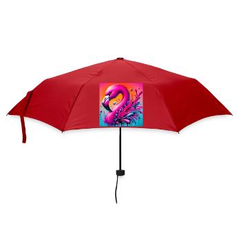 Flamingo - Regenschirm (klein) - Rot - Vorne
