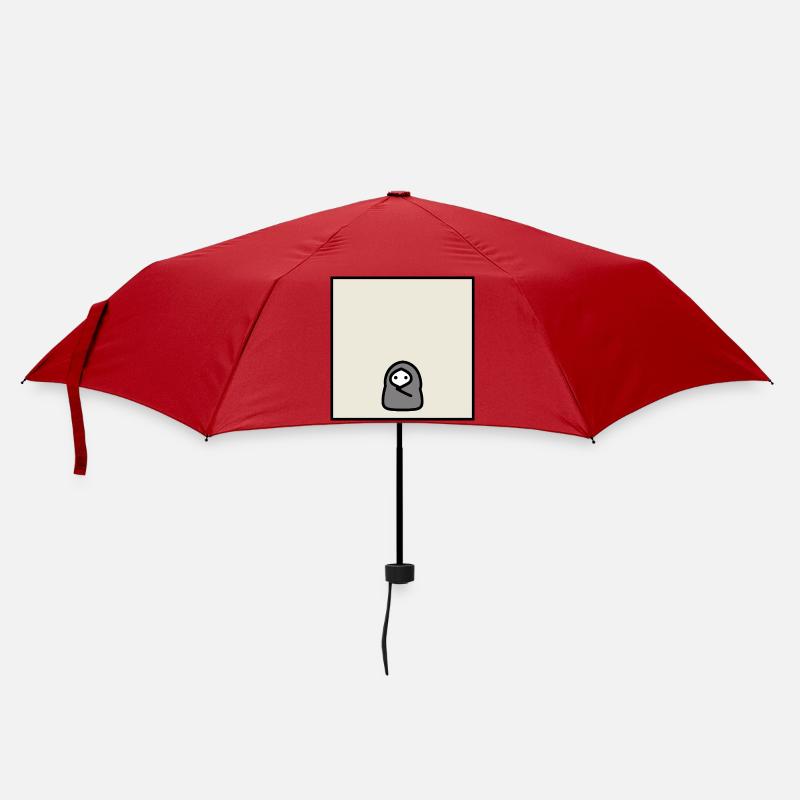 Introverti Cocoon Personnage minimal de mème - Parapluie standard - rouge