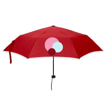 Planets in Pink Universe - Umbrella (small) - red - Front