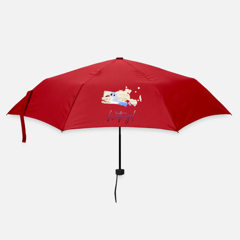 Wattvogel_2 - Regenschirm (klein) - Rot