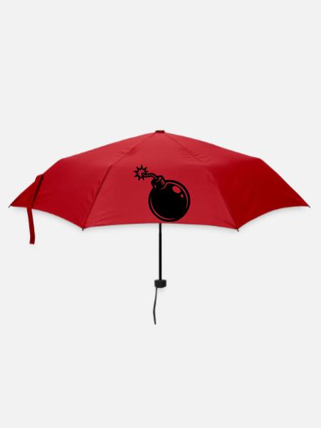 Bombe Symbol - Regenschirm (klein) - Rot