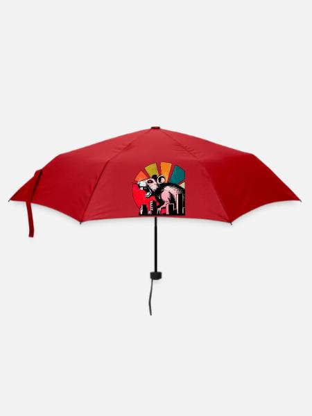 Ratten Horror - Regenschirm (klein) - Rot