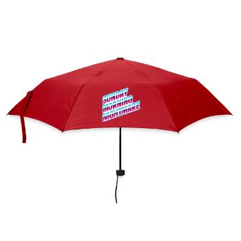 Das lustige Sonntagmorgen-Albtraum-Wochenende ist vorbei - Regenschirm (klein) - Rot - Vorne