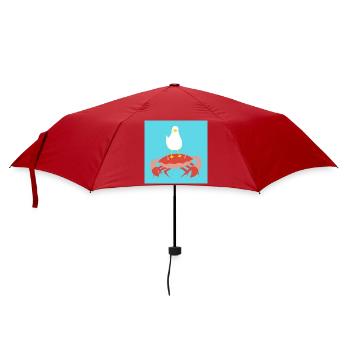 Crab-n-Gull türkis - Regenschirm (klein) - Rot - Vorne