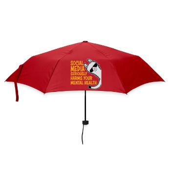 Les réseaux sociaux nuisent sérieusement à la santé mentale Lama - Parapluie standard - rouge - Devant