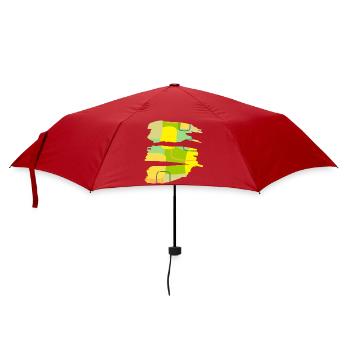 Casual Art - Abstract Color Shape Design - Umbrella (small) - red - Front