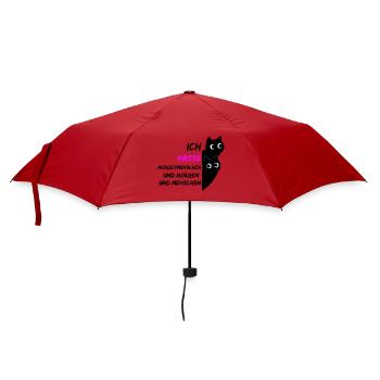 ICH HASSE MORGENMENSCHEN UND MORGEN UND MENSCHEN - Regenschirm (klein) - Rot - Vorne