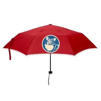Maus in der Teetasse - Regenschirm (klein) - Rot - Vorne