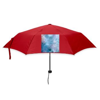 Eisblaues Ozeanleuchten - Regenschirm (klein) - Rot - Vorne