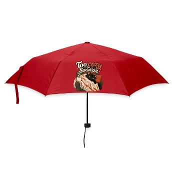 Zu gemütlich für Gesellschaft - Regenschirm (klein) - Rot - Vorne
