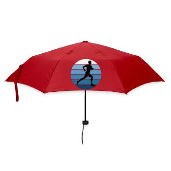 Geschenkidee für einen Running mit Running - Regenschirm (klein) - Rot - Vorne