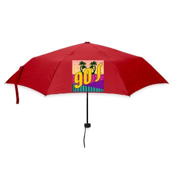 90s Neunziger Jahre - Regenschirm (klein) - Rot - Vorne