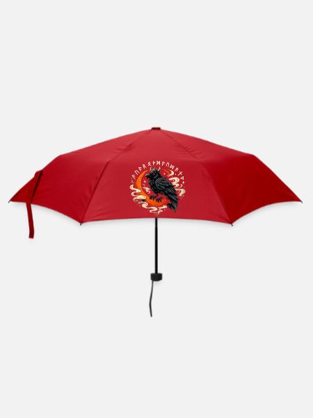 Rabenfeuer Mondring - Regenschirm (klein) - Rot