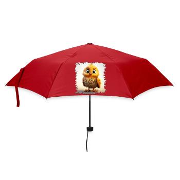 Küken im Morgenlicht Flaumheld - Regenschirm (klein) - Rot - Vorne