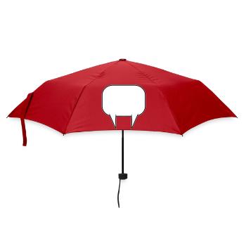 Sprechblase doppelt - Regenschirm (klein) - Rot - Vorne