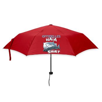 Offizielles Haia Hai Schlaf Wortspiel Humor - Regenschirm (klein) - Rot - Vorne
