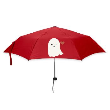 Halloween Geist Herren - Regenschirm (klein) - Rot - Vorne