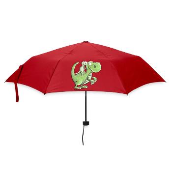 Frères et sœurs Dinosaure I Papa et Fils I Fille - Parapluie standard - rouge - Devant
