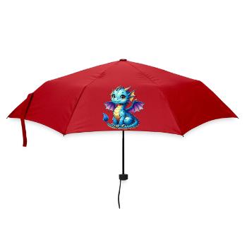 Drache - Regenschirm (klein) - Rot - Vorne