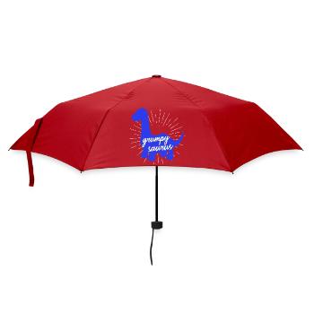 Grumpysaur : design drôle de dinosaure Brachiosaurus - Parapluie standard - rouge - Devant
