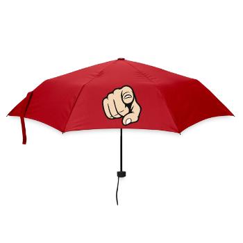 Pointer du doigt Tu gesticules Design d’autocollants - Parapluie standard - rouge - Devant