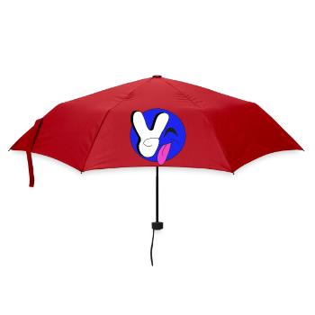 Smile_blue - Regenschirm (klein) - Rot - Vorne