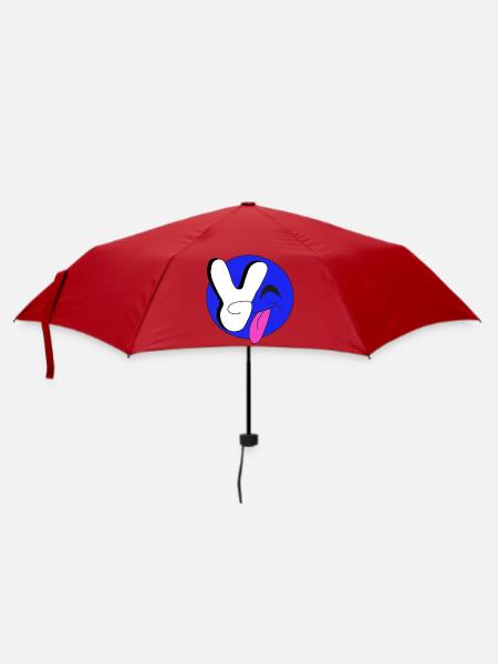 Smile_blue - Regenschirm (klein) - Rot