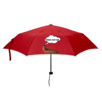 Schleim ned rum ! ART - Regenschirm (klein) - Rot - Vorne