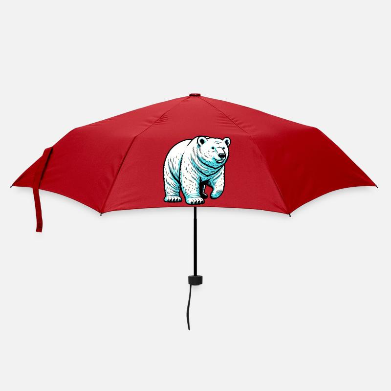 Eisbär - Regenschirm (klein) - Rot