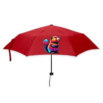 Bieber - Regenschirm (klein) - Rot - Vorne