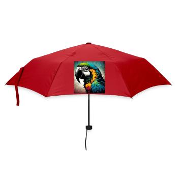 Papagei - Regenschirm (klein) - Rot - Vorne
