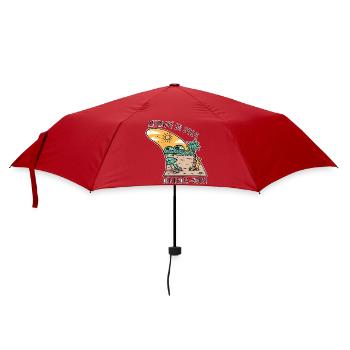 Retraité en 2025, Humour plage et surf - Parapluie standard - rouge - Devant