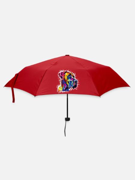 Hund Hundeporträt - Regenschirm (klein) - Rot