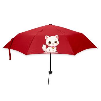 Kätzchen Glockenzauber - Regenschirm (klein) - Rot - Vorne