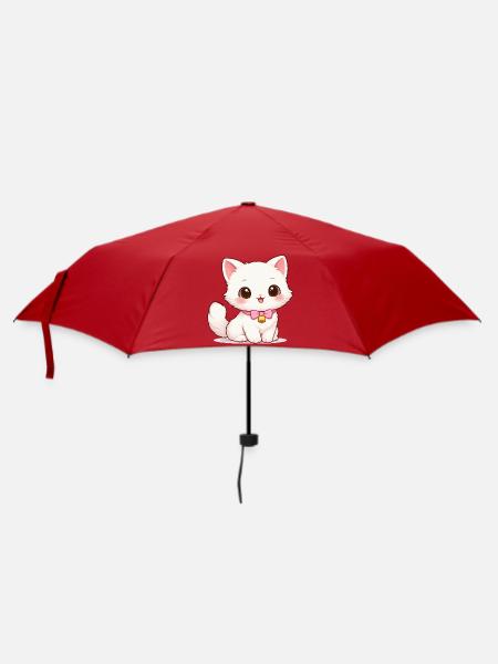 Kätzchen Glockenzauber - Regenschirm (klein) - Rot