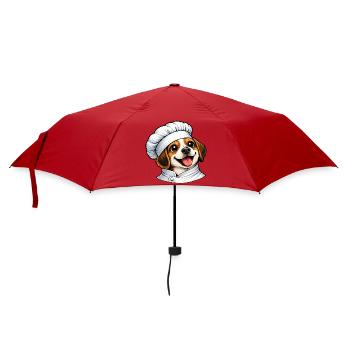 Chef Beagle joyeux Cuisine de dessins animés de bonne humeur - Parapluie standard - rouge - Devant