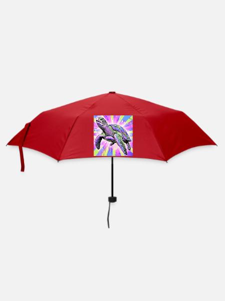Schildkröte - Regenschirm (klein) - Rot
