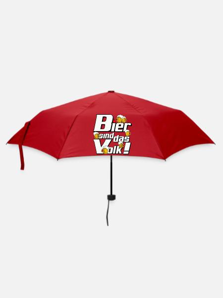 Bier ist das Volk Design - Regenschirm (klein) - Rot