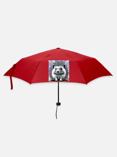Igel - Regenschirm (klein) - Rot