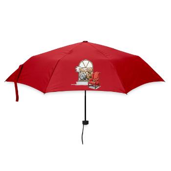 Vogelduett am Fenster - Regenschirm (klein) - Rot - Vorne