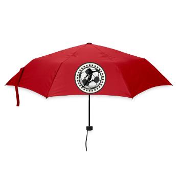 Football dynamique dans un cadre - Parapluie standard - rouge - Devant