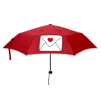Heart Letter Love Letter Gift Valentine's Day Couples - Umbrella (small) - red - Front