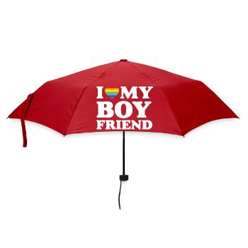 Ich liebe meinen Freund - LGBTQ - Regenschirm (klein) - Rot - Vorne