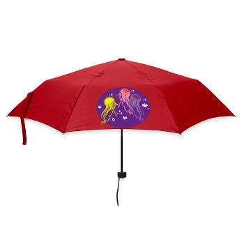 Quallen mehrfarbig - Regenschirm (klein) - Rot - Vorne