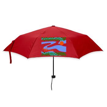 Surf Salvaje Vagues psychédéliques - Parapluie standard - rouge - Devant