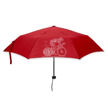 Klare Roadbike Botschaft - Regenschirm (klein) - Rot - Vorne