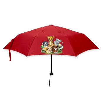 Animal lovers in the jungle - Umbrella (small) - red - Front