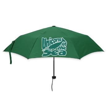 Einhörner des Meeres - Regenschirm (klein) - Flaschengrün - Vorne